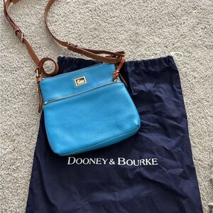Dooney & Bourke Teal and Tan Crossbody Bag